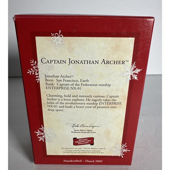 Hallmark Keepsake Ornament Star Trek Enterprise Captain Jonathan Archer 2003 - Picture 2 of 6